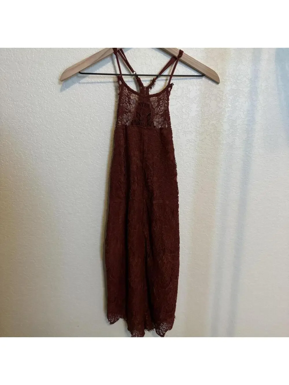 Intimately‎ Free People Lace High Neck Bandana Hem Boho Dress, Medium